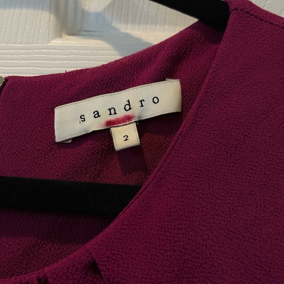 Ribambelle Peplum Mini Dress in Raspberry Viscose - Picture 4 of 6